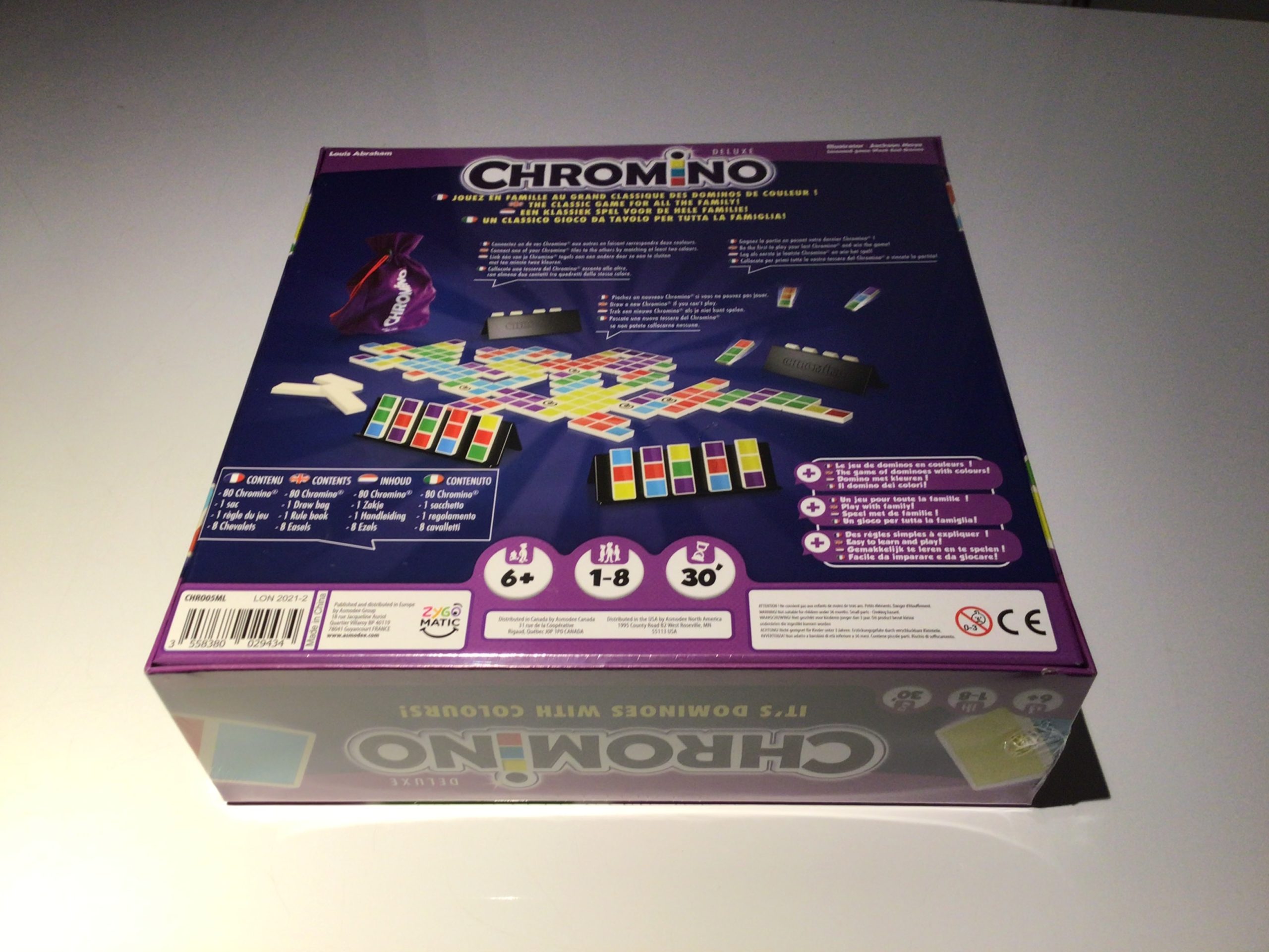 Chromino – Jeu de dominos de couleur familial et règle simple